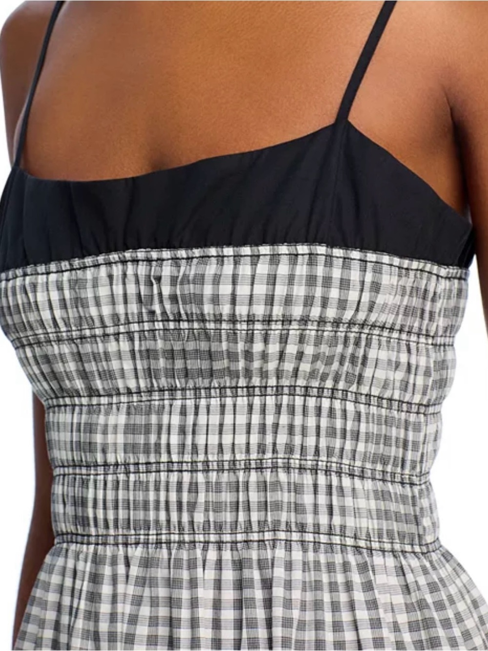 Rails Primrose Dress in Ivory Jet Gingham - Picture 4 of 4